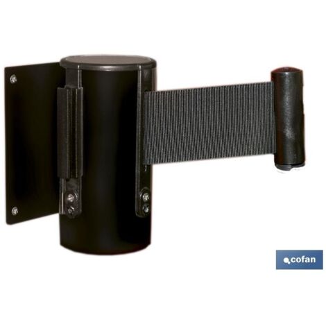 Supporto A Muro Nastro Estensibile Nero 2100 mm E Ancoraggi