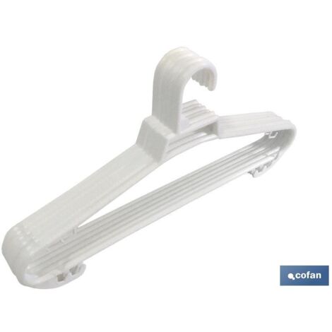 Confezione Da 6 Appendiabiti Bianchi Modello Oslo 38x18 cm