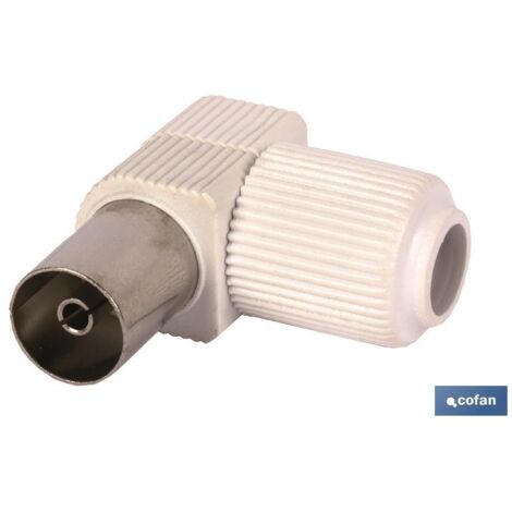 Connettore antenna femmina a gomito (9,5 mm)
