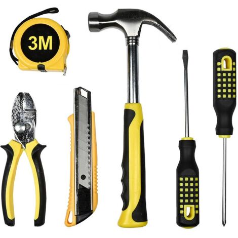 Set di attrezzi Benson 6 pezzi nero compatto robusto (1/2)