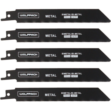 Lama per sega universale per metalli 152 mm. 18 TPI. 5 pezzi (1/5)