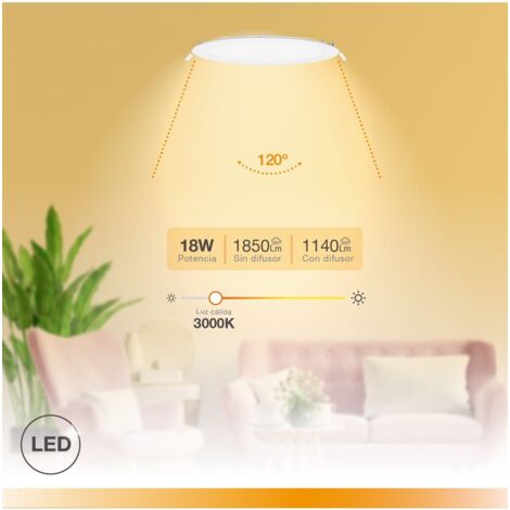 Faretto A Incasso Rotondo Slim 12W, Diametro 168mm, Luce Regolabile 3000K/4200K/6400K, Per Foro 155-160mm