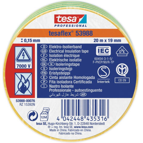 Nastro Isolante Approvato Grigio 20m x 19mm 53988 Tesa
