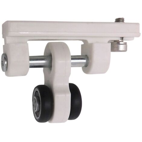 MICEL - 92583 - Carrucola scorrevole per pergola, Con doppio cuscinetto, Estensione  di 20 mm, Colore bianco, 65 x 18,5 x 48 mm