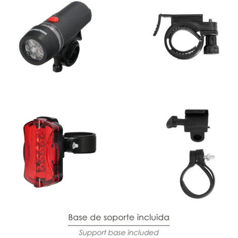 Set 4 Luci Bici USB Ricaricabili Rheme &ndash; Anteriore E Posteriore, LED Impermeabili, Modalit&agrave; Lampeggiante
