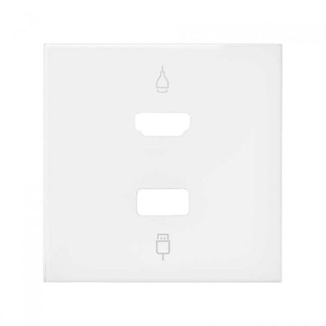 Simon 100 Cover Per Connettore HDMI USB Bianco Opaco 10001095-230 - Foto 3