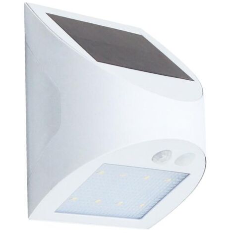 Applique LED solare "Kolam" con sensore di movimento PIR e crepuscolare (3W 4000K 300lm) IP65 bianco