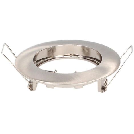 Anello fisso tondo da incasso "Chandur" per lampade dicroiche Ø80mm colore nichel (1/3)