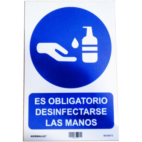 Cartello 29,5x20 Obbligatorio Disinfettare Mani RD20073