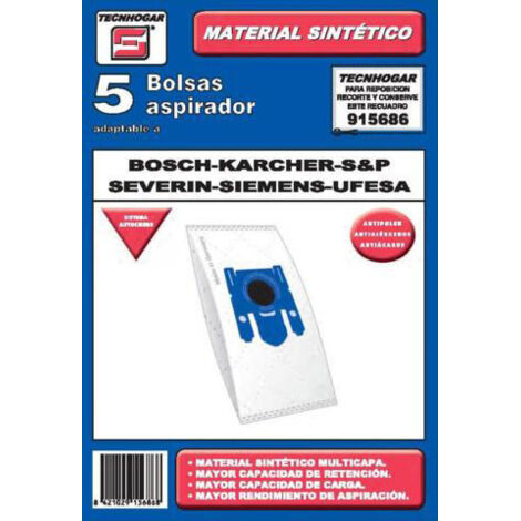 PakTrade 5 Sacchetti Per Aspirapolvere Bosch Optima 55 – In Microfibra Con Filtro Universale Incluso - 2