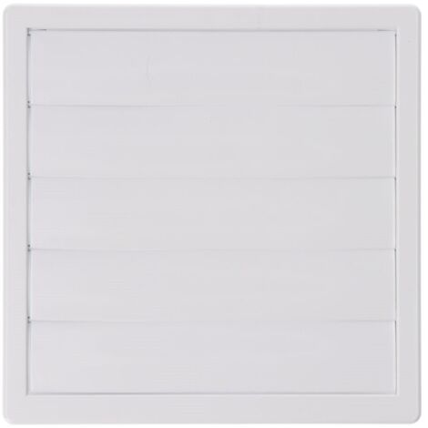 Griglia di ventilazione quadrata da incasso in ABS con lamelle mobili colore bianco Ø12cm 17x17cm EDM
