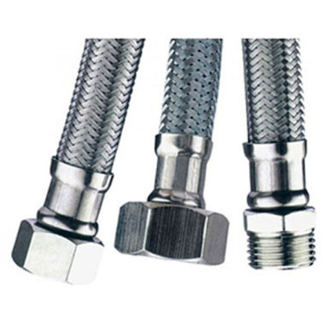 Raccordo tubo in acciaio inox MH 1/2 30cm 14315 (1/2)