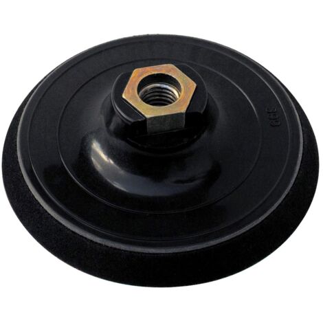 Piastra in velcro Ø115mm per smerigliatrice con filettatura M14, nera e rossa (1/3)