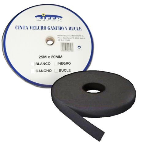 TR Cable Nastro A Gancio E Anello Adesivo - Larghezza 3 Cm (30 Mm) - Bianco - Per Cucire, Fissaggio E Fai Da Te, 1000 Usi