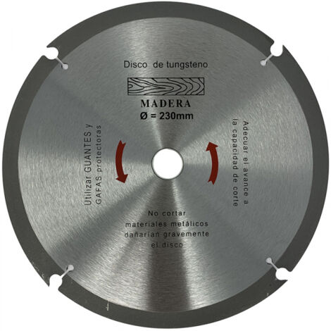 Disco in tungsteno per taglio legno per radiale cdm-230mm (1/3)