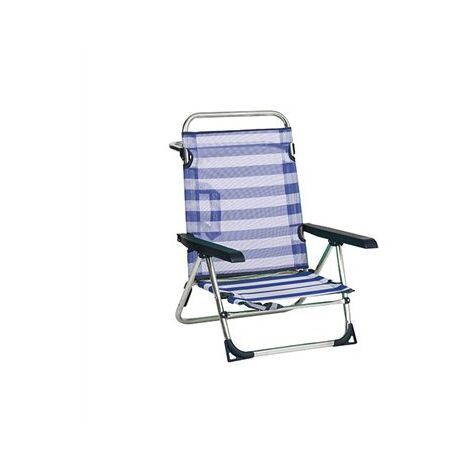 Sedia da spiaggia 606-alf reclinabile alluminio fibreline alco
