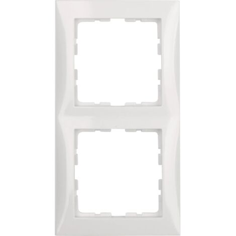 Cornice per meccanismo a 2 elementi della serie “Berker S1” IP20 80,5x151,5x9,5mm colore bianco polare