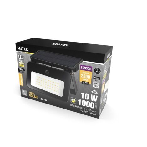 FARO PROIETTORE CON PANNELLO SOLARE SENSORE MOVIMENTO TELECOMANDO 128 Led 6 Cob 8021000046357