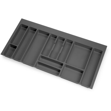 Emuca Porta posate moderno grigio antracite 12 scomparti