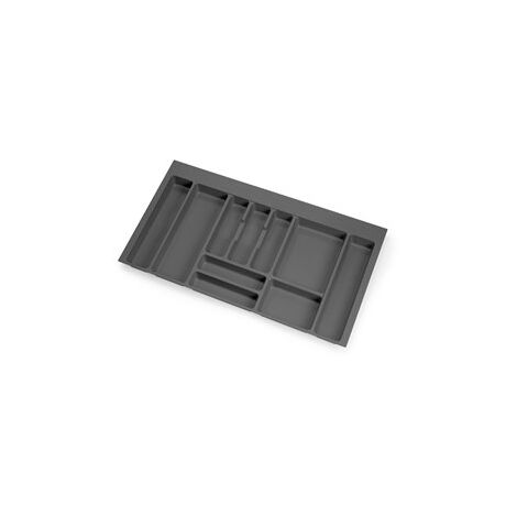 Emuca Optima Portaposate per Cassetto Universale, Modulo 900mm, Plastica, Grigio Antracite
