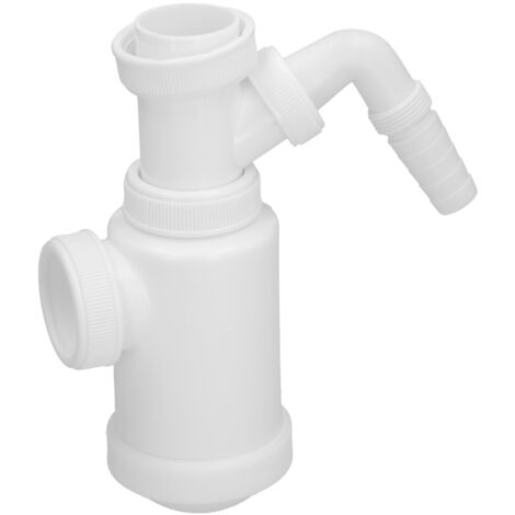 Kit Scarico Lavello Cucina Con 2 Vasche, Sifone Tubolare Salvaspazio - Foto 4