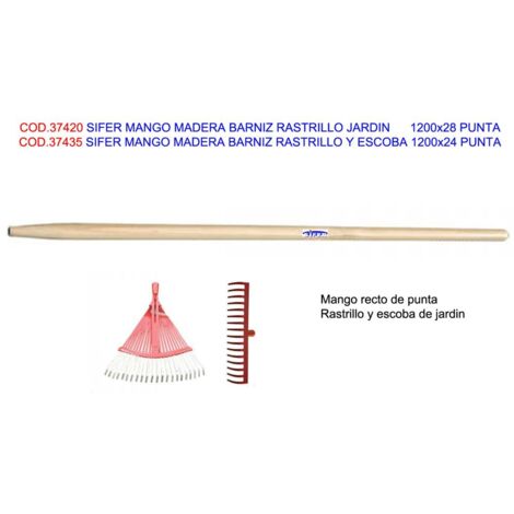 Rastrello per bambini, con manico in legno, per mani piccole, 81,5 cm
