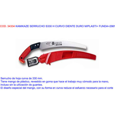 Sega Kamikaze S330 H con dente duro curvo con plastica e custodia 2981