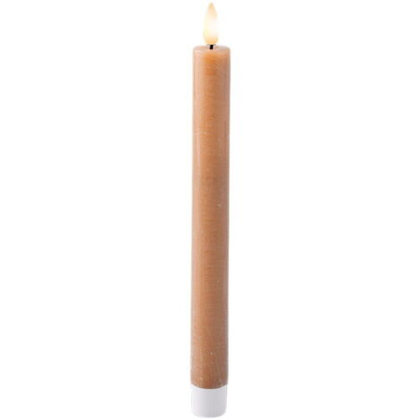 Confezione da 2 candele LED marroni, ø2,2x24,5cm. Luminéo (1/2)