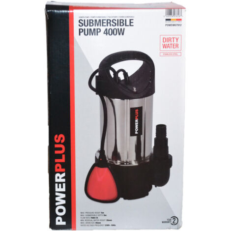 Pompa sommergibile per acque sporche in acciaio inox 400w powerew67912 powerplus (1/4)