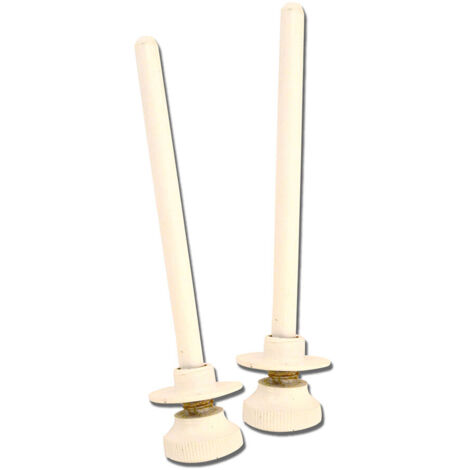 Fermo per persiana "PR09", Ø8xØ25x120mm, in acciaio bianco (2 unità, viti incluse) (1/4)