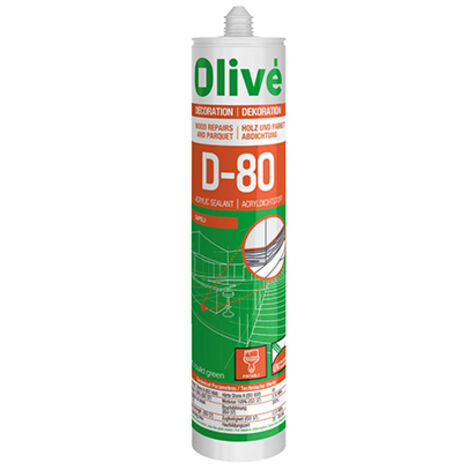 Sigillante per legno Sapeli cartuccia 300ml parquet d-80 oliva (1/2)