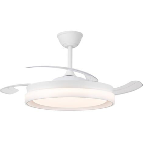 Ventilatore Brisa Eco LED con pale retrattili, bianco, 45W, 4400Lm CCT (1/5)