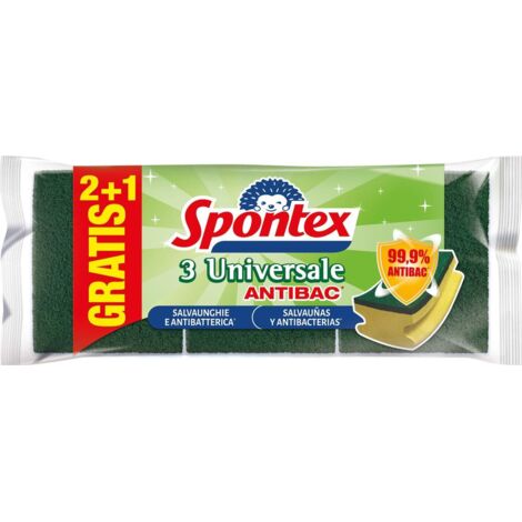 Pacchetto. 3 pagliette in fibra verde salva unghie7 100309866 scotch brite