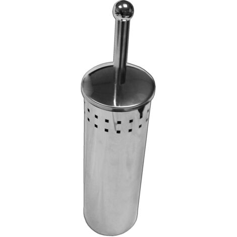 Portascopino Con Spazzolone Scopino Per Wc In Acciaio 26x10cm Accessori Bagno - Foto 4