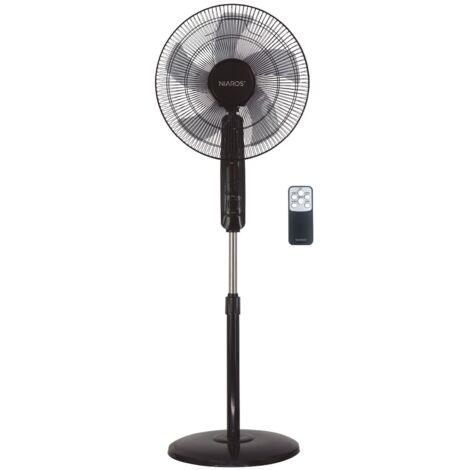 Ventilatore a piantana orientabile "Lungra" con telecomando (50W 230V) Ø43x133cm nero