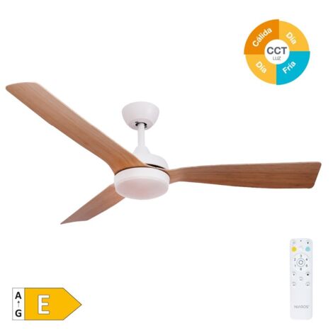 Ventilatore A Soffitto Dani DC 48W Con Luci LED 4800lm, 3 Pale In Pelle, Telecomando, 6 Velocità, 3000-6000K