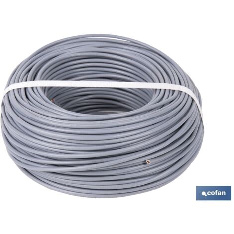 Rotolo da 100 metri di cavo flessibile H07V-K 1x4mm² rivestito in PVC grigio (1/4)