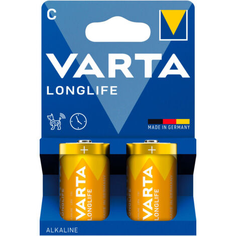 Batteria alcalina a lunga durata C – LR14 1,5 V (confezione blister da 2 unità)