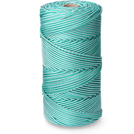 Corda intrecciata in PP verde/bianco 5 mm x 200 m (1/4)