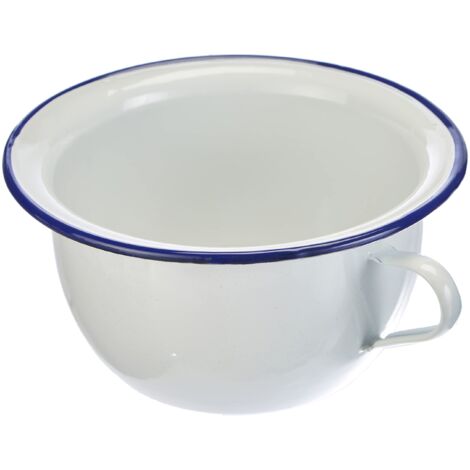 Ibili 903524 Vasetto per Camera Emaille Bianco 24x13x24 cm