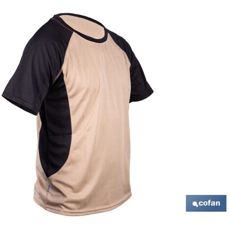 T-shirt Pilote traspirante, beige-nero, 160 g/m², taglia XL (1/4)