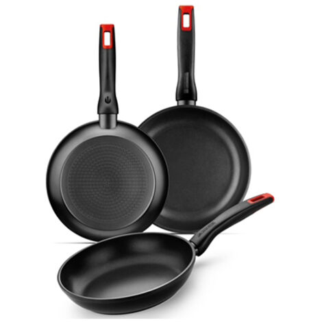 Monix Set di Padelle Eleganti Nero 18 22 26 cm (1/2)