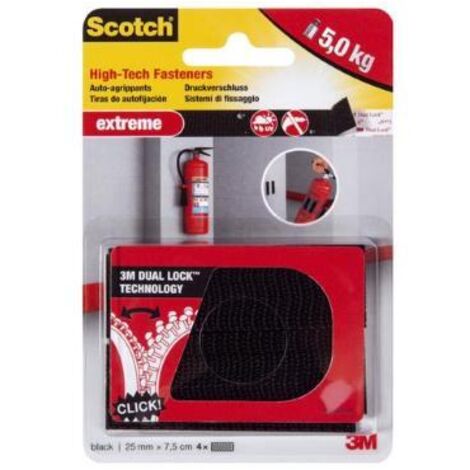 Cinghia autoadesiva Extreme, nera, 25 mm x 76 mm, 2 pezzi, max 5 kg