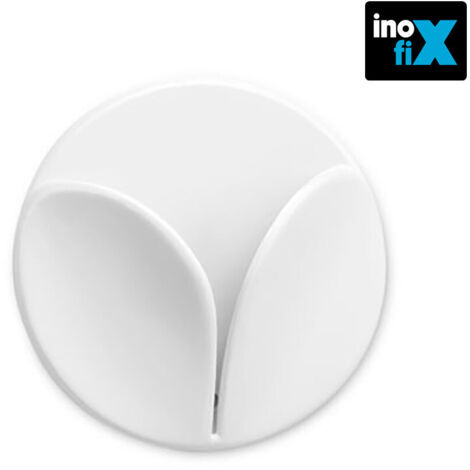 Tovaglie da tè cucina Patere semplice adesivo bianco (blister 2 unità) inofix