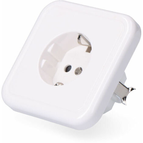 Presa t/t da incasso, tipo Schuko, 10/16 a 250 V, bianca (confezionata in termoretraibile) (1/2)