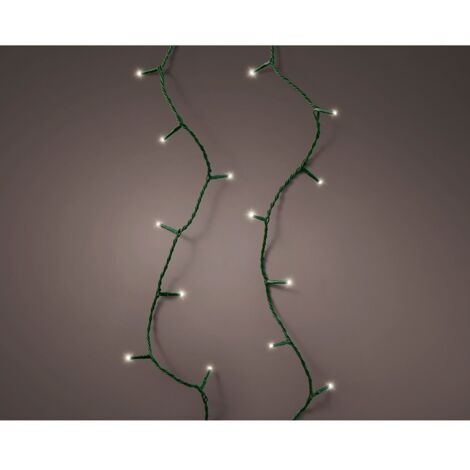 Stringa LED Connect (interconnettibile) multifunzione 250 LED luce calda con effetto lampeggiante verde esterno 18,7 m (1/3)