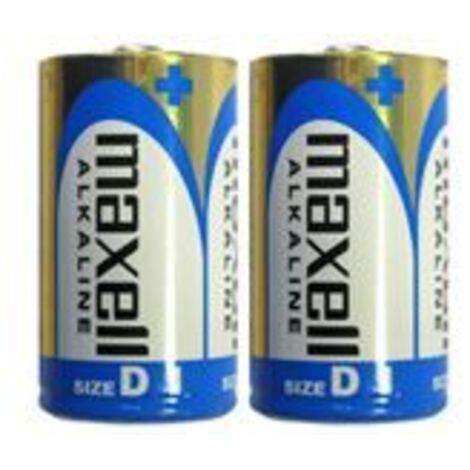 Confezione blister da 2 batterie alcaline maxell lr20 (1/5)