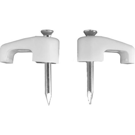 Clip Bianca per Cavo Piatto 2x1,5mm N. 1 (Scatola da 100 Unità)
