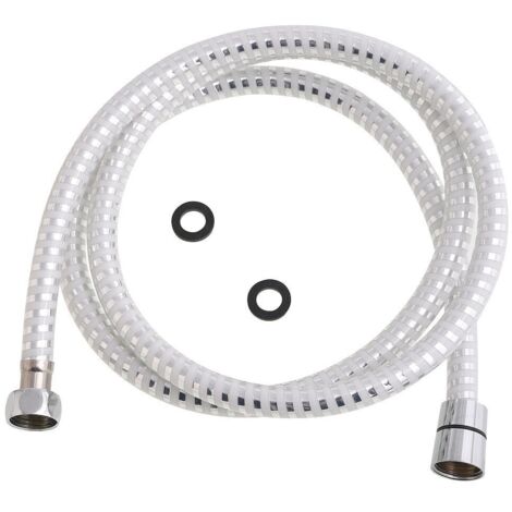 Flessibile doccia PVC Bianco/Argento 2,00 metri (1/2)