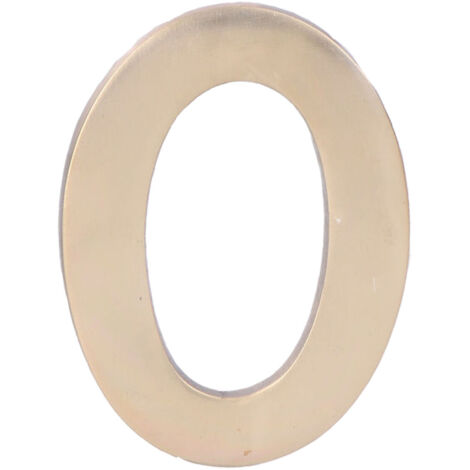 Numero 0 Ottone lucido 10 cm Fissaggio invisibile EDM (1/2)